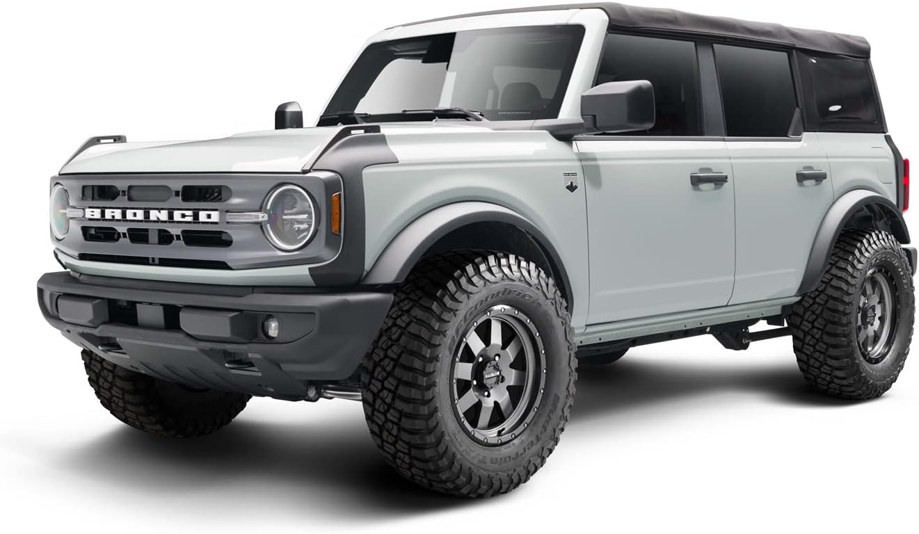 Bushwacker - Trail Armor, Front Front Corner Covers | Fits 2021 - 2025 Ford Bronco with Bushwacker's Flat Style, Pocket Style or the original factory flares, Black | 2-Pcs. 14123