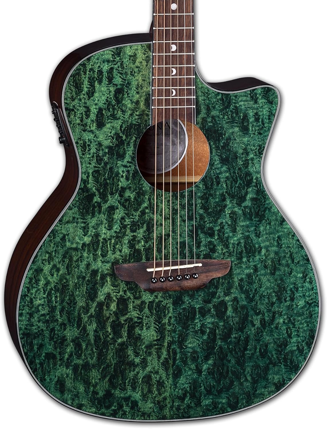 Luna Gypsy Eucalyptus Acoustic-electric Guitar - Trans Teal