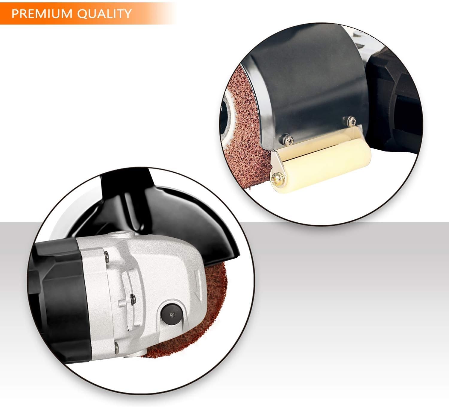 Burnishing Polishing Machine, ZFE 1200W 110V Burnishing Polishing Machine Polisher/Sander Set with 4PCS Non-woven Burnishing Wheels (80# 120# 240# 360#) for Metal and Stainless Steel Polishing