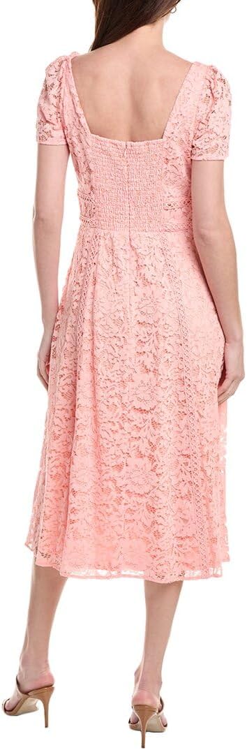 Anne Klein Women's Square Neck Puff Sleeve Midi