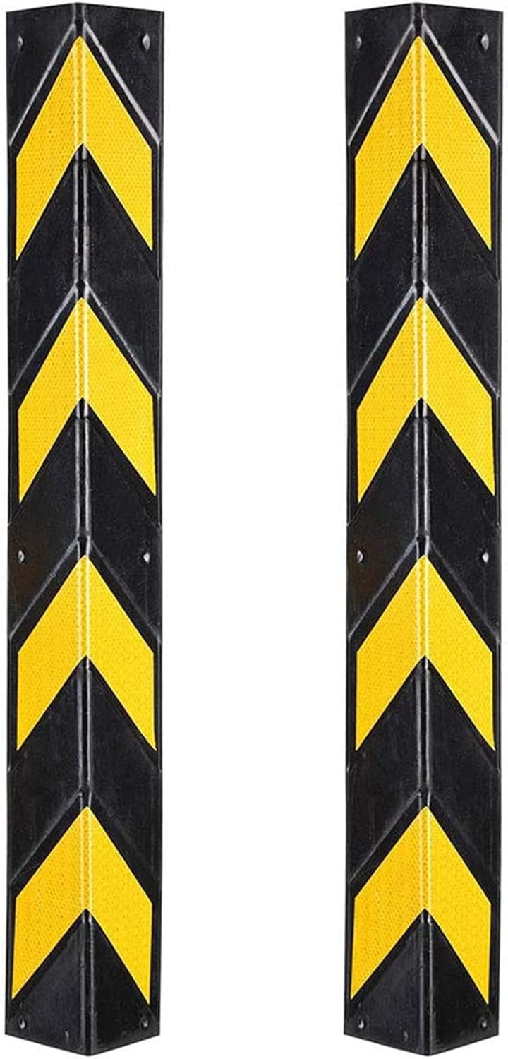 YXXSDP 2 Packs Garage Wall Protector Strips, Rubber Wall Corner Guard Reflective Corner Shield Edge Trim, for Protect Your Car (Size : 80x10x1cm/31.5x3.9x0.4in)