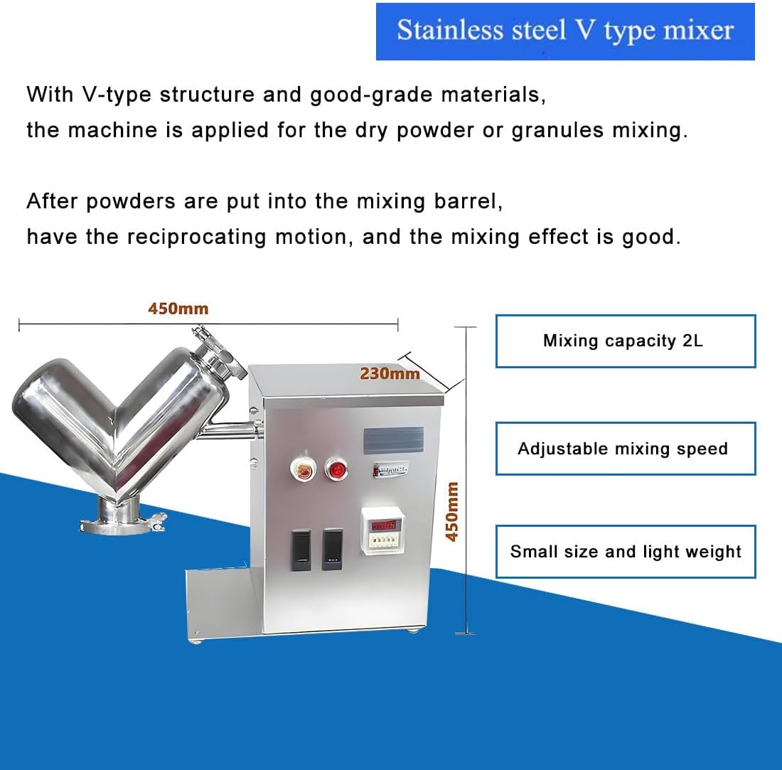 Dry Powder Mixing Machine, Compact V-Type Design for Efficient Blending in Pharmaceutical & Chemical Applications