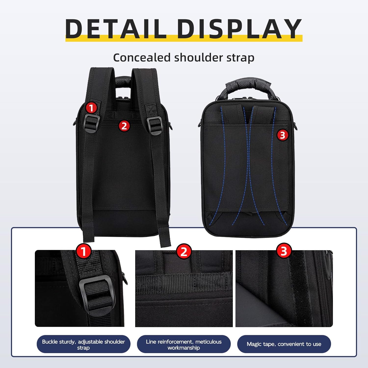 Premium 1200D Nylon Clarinet Case with Built-In Backpack Straps, Clarinet bag, Clarinet Case Backpack