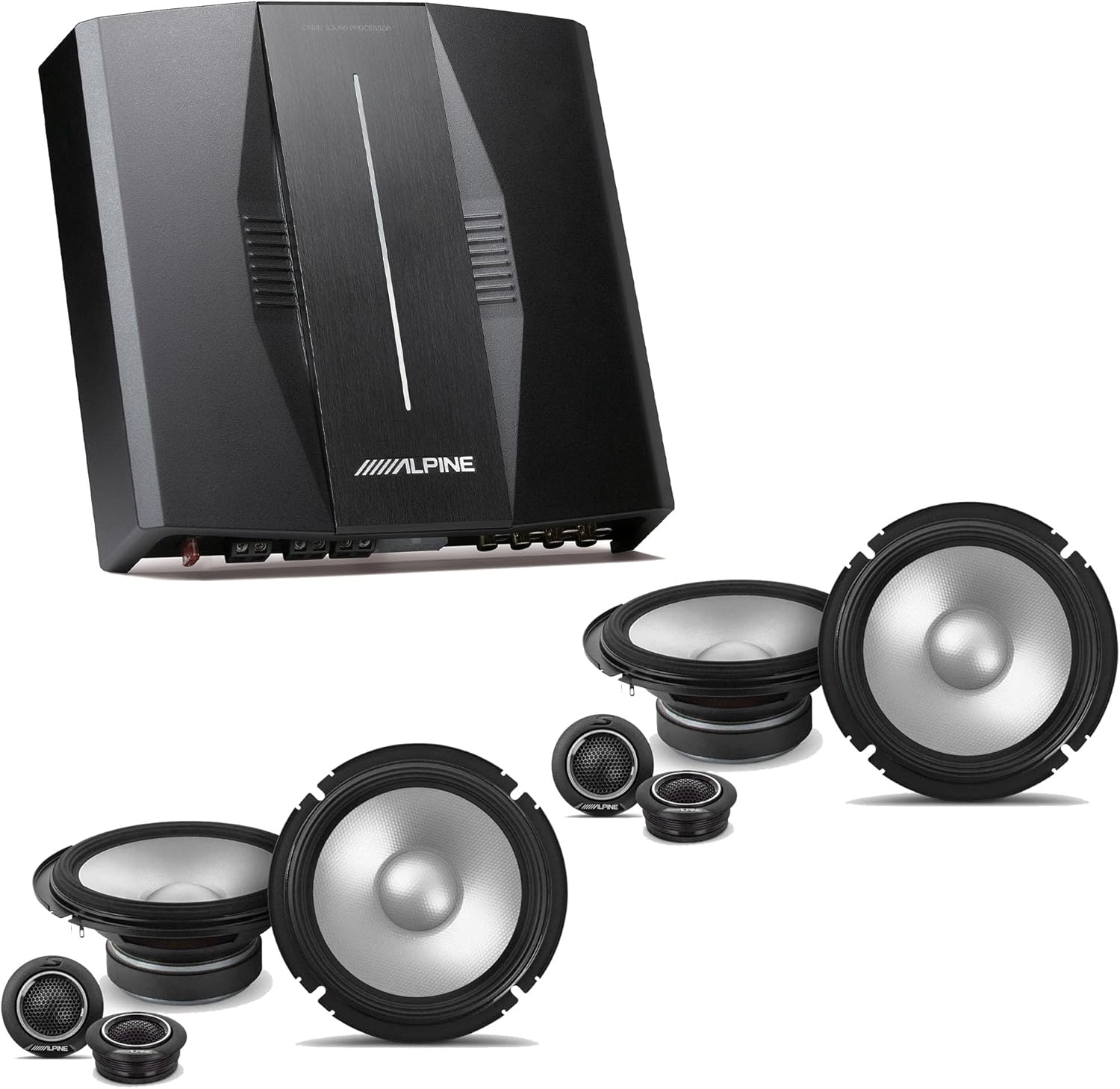 Alpine PXE-C80-88 OPTIM8 8-Channel Hi-Res Digital Sound Processor Amplifier w/ (2) S2-S65C 6.5