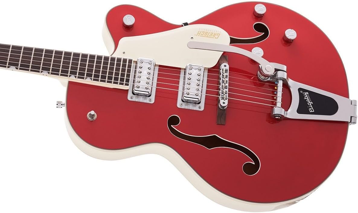 Gretsch G5410T Limited Edition Electromatic Tri-Five Hollowbody Electric Guitar - Fiesta Red on Vintage White