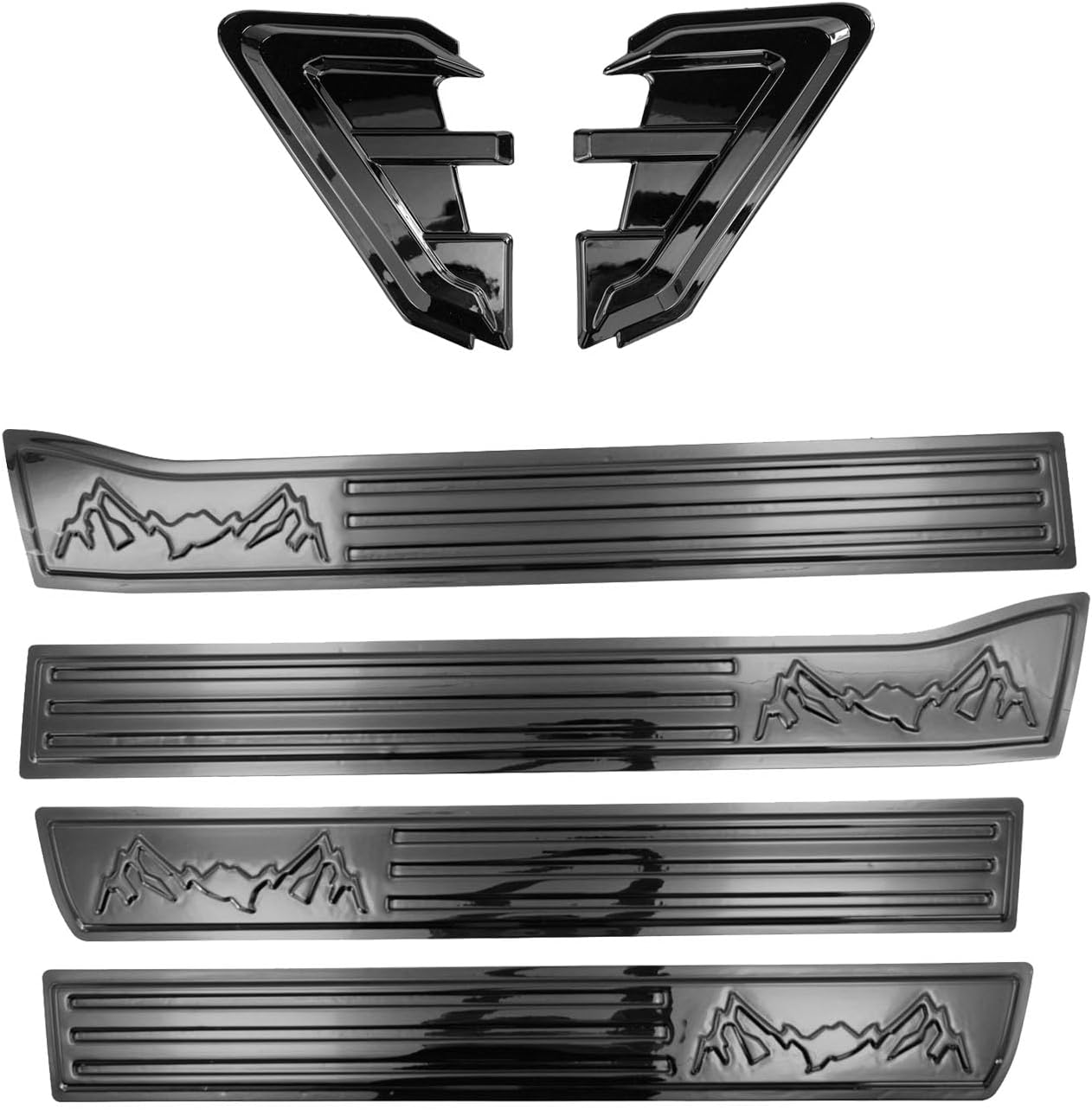 Door Molding Trim Compatible with 2019-2025 Dodge Ram 1500 Side Air Vent Trim Replacement for 2019-2025 Dodge Ram 1500 Accessories