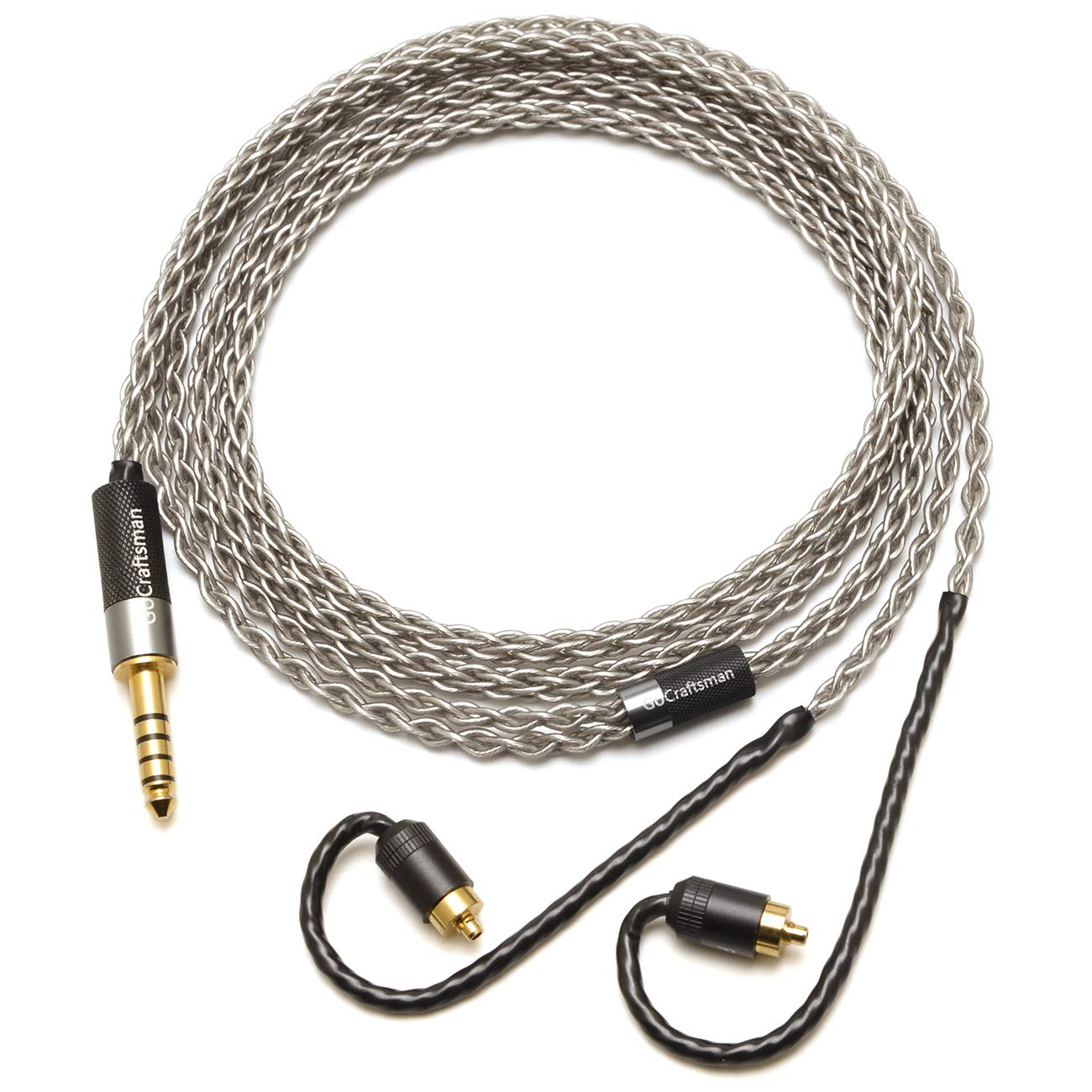 6N Single Crystal Silver Upgrade Earphone Cable 2.5mm/4.4mm Balance Earphone Upgrade Cable for Sony IER-M7 IER-M9 IER-Z1R (4.4mm Plug)