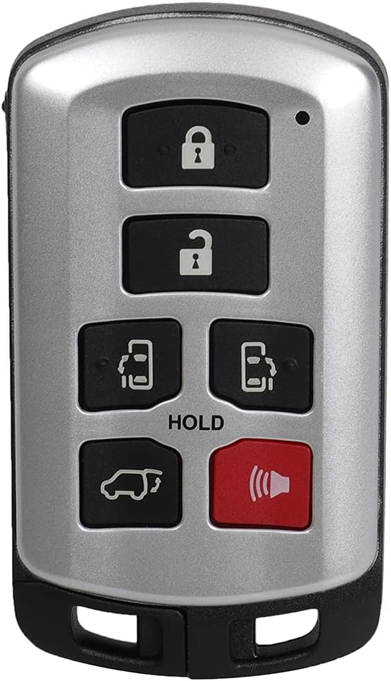 1 Pack 6 buttons Remote Control Car Key Fob 2011-2013 Fit for Toyota Sienna 2.7L,2011-2019 Fit for Toyota Sienna 3.5L HYQ14ADR,89904-08010