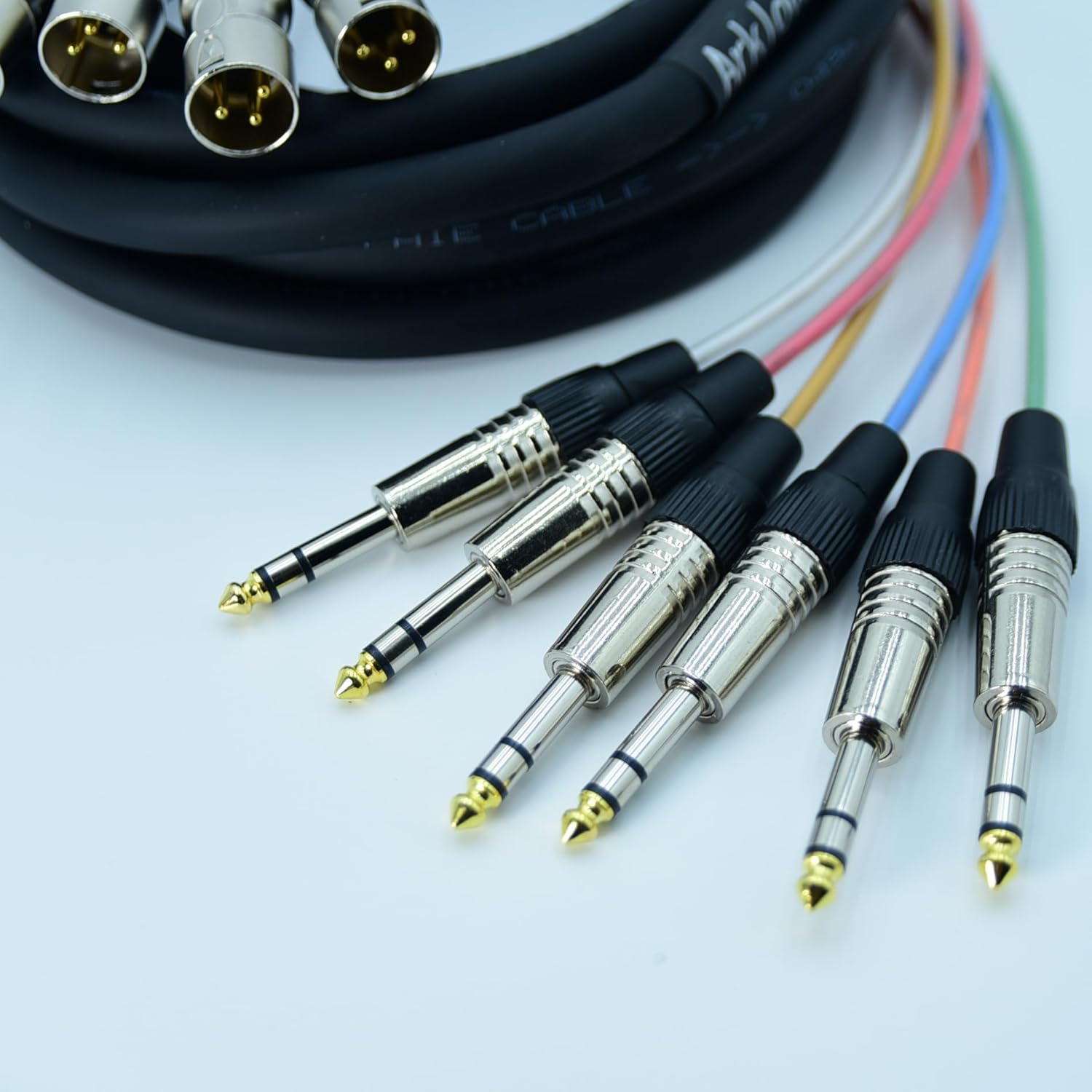 Arklove 20ft Pass Through TRS Snake Cables Audio Balanced Patch 1/4