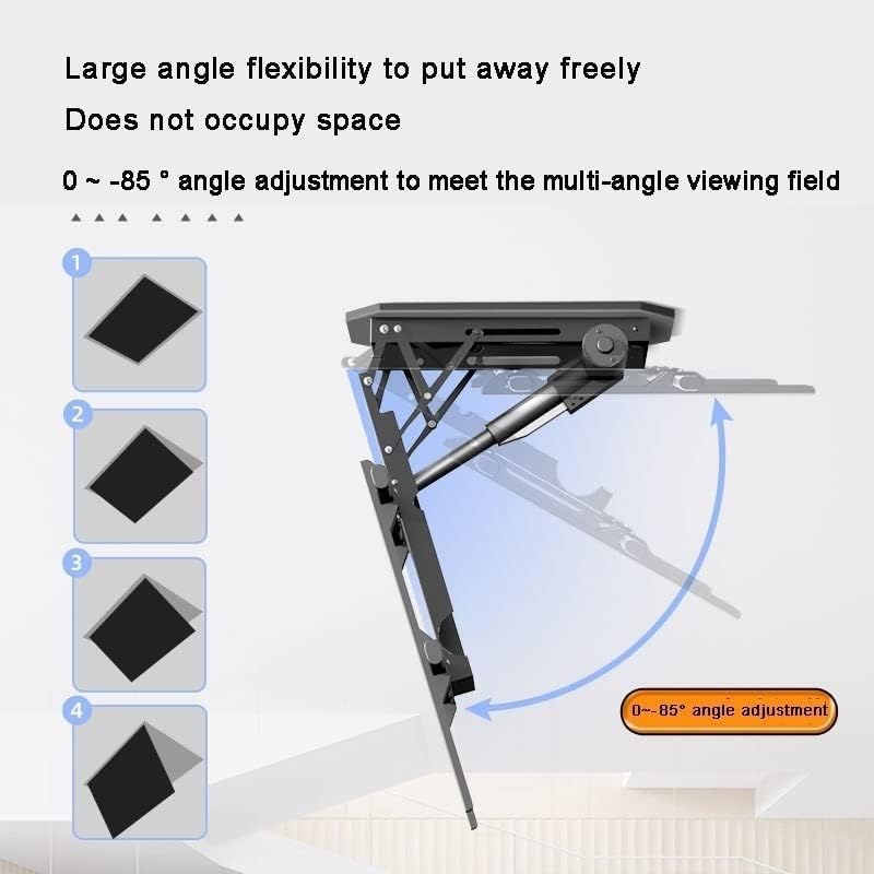 0-85° Flip Down Motorized Tv Mount - TV Wall Mount Motorized Ceiling TV Mount, Hidden Drop Down TV Lift, Monitor Bracket, Remote Control Electric Mounting Bracket, Fits 50-90 Inch TV