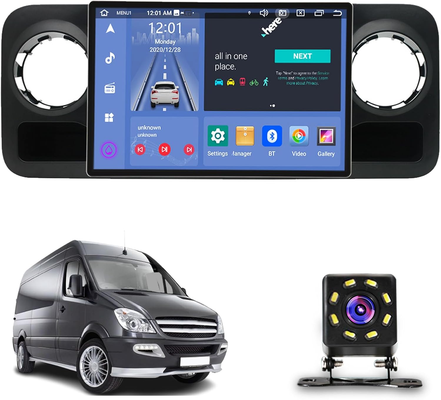 Android 13 Radio Double Din Car Stereo Sat Nav for Mercedes-Benz Sprinter (2018-2022) 13.3'' Large Screen Headunit Multimedia Video Player with WiFi DSP FM Carplay(Size:8+128)