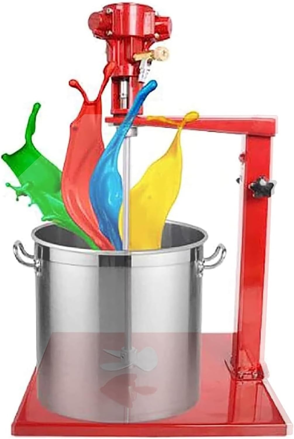 Pneumatic Paint Mixer Stirrer, Automatic Pneumatic Paint Mixer Machine, 5 Gallon Paint Stirring Machine with Stand, Desktop Air Agitator, 2600r/min, for Mixing Plaster/Paint/Mortar/Glue