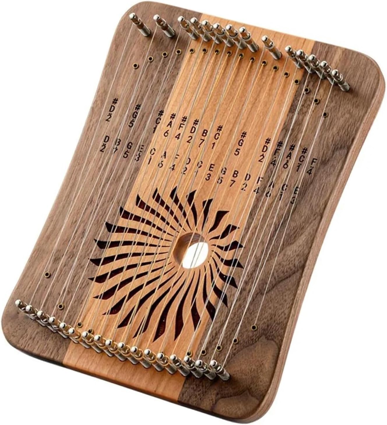 Lyre Harp Set Fingerplay Lyre Harp 17 31 String Portable Small Finger Harp Beginner Harps Professional Musical Instruments(31 D)