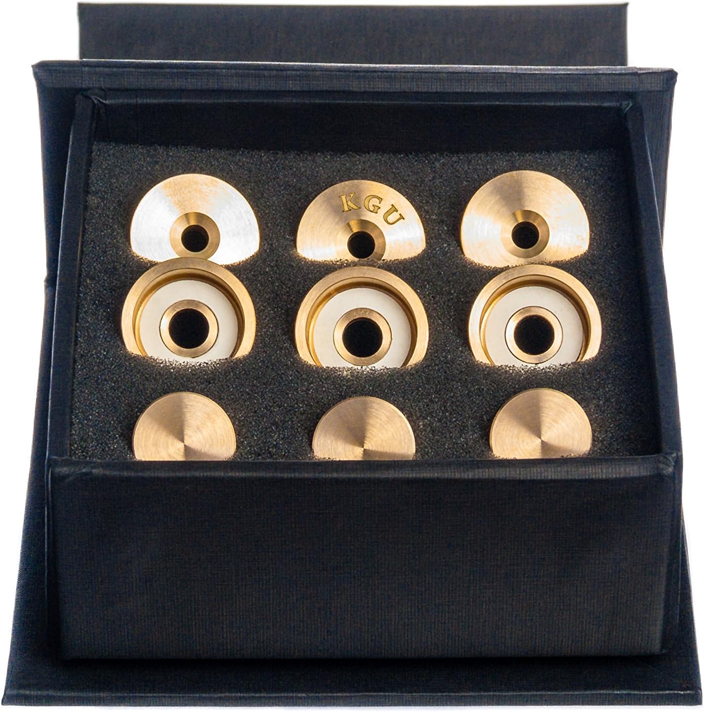 Trumpet Trim Kit for improving the sound. For all Bach Stradivarius Trumpet. Custom made KGUBrass (MEDIUM, Raw Brass)
