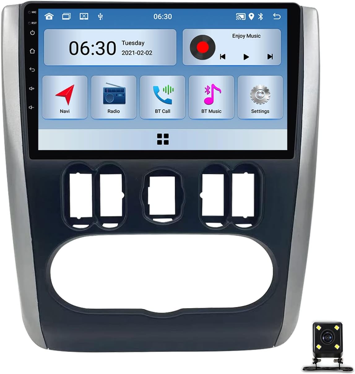 Double DIN Car Multimedia Player, 9 Inch Touchscreen Car Stereo for Nissan Almera 2012~2018 with Backup Camera, Bluetooth Hands-Free Calling, SWC, Mirror-Link, FM Car Radio Receiver