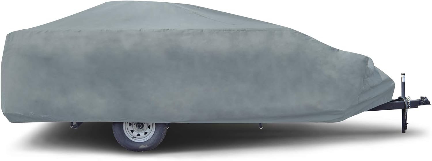Budge Folding Camper RV Covers Fits Folding Campers 8' to 10' Long (Gray, Polypropylene) (RVRB-60)