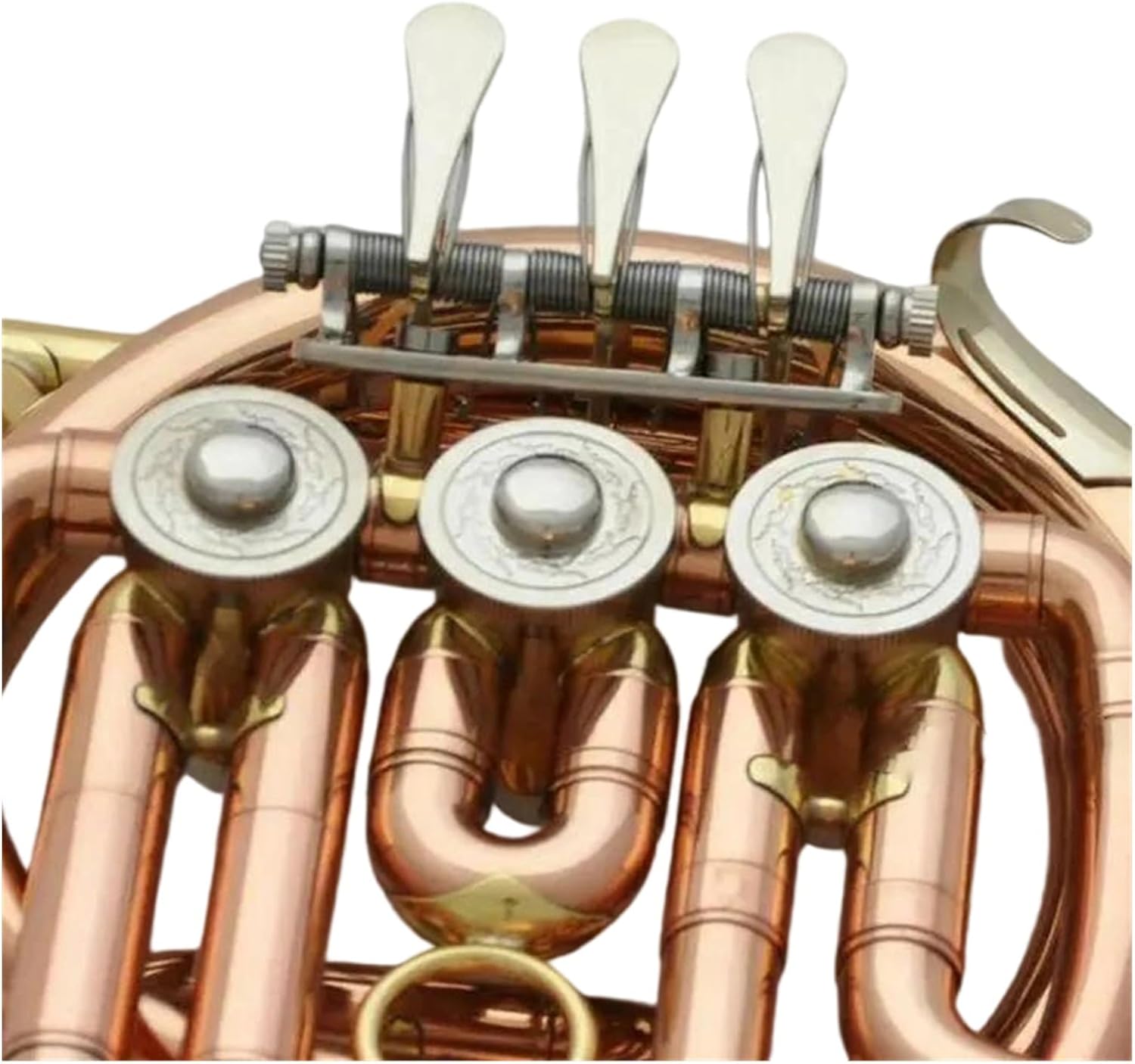 4 Key French Horn Brass Piccolo Mini French Horn Bb Key Engraving With Box