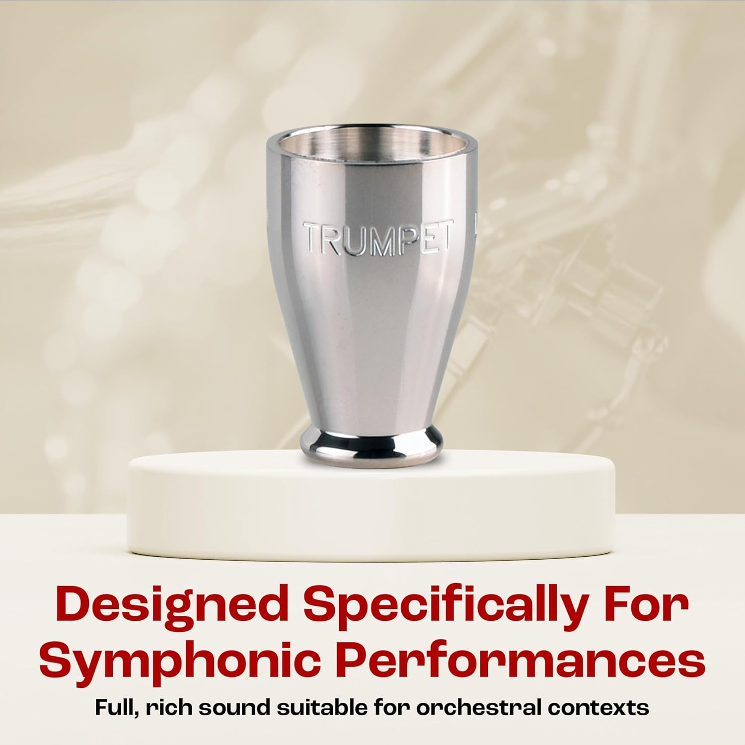 Denis Wick Heavytop Conversion Booster for Trumpet Mouthpieces, Silver Plated, 6181 - Precision-Weighted for Smoother Tone, More Endurance & Volume - Ideal Add-On for Live & Stadium Performances