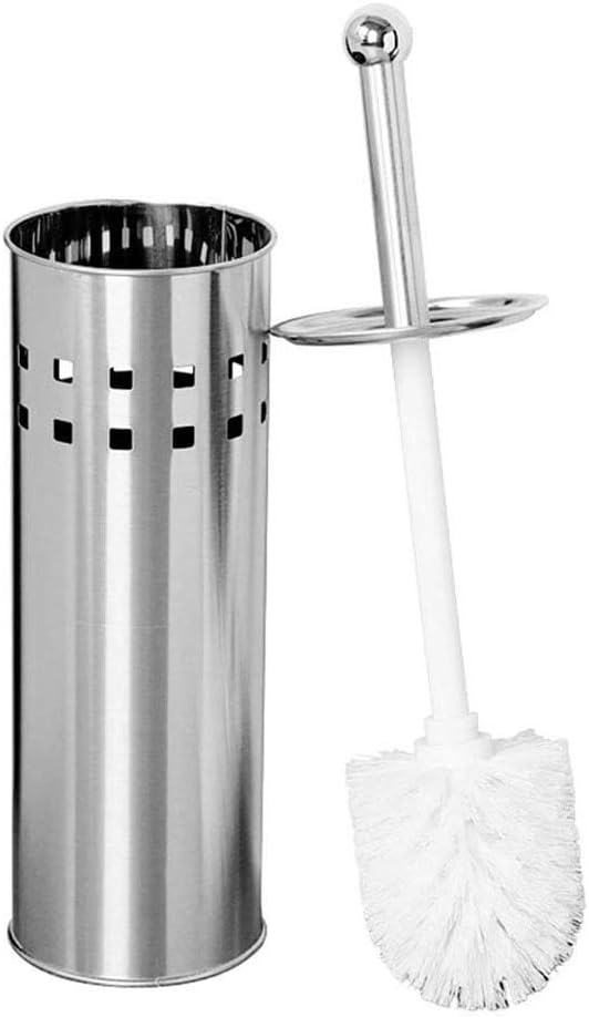 Toilet Brush Holder, Stainless Steel Brushed Nickel Round Freestanding and Bathroom Rack