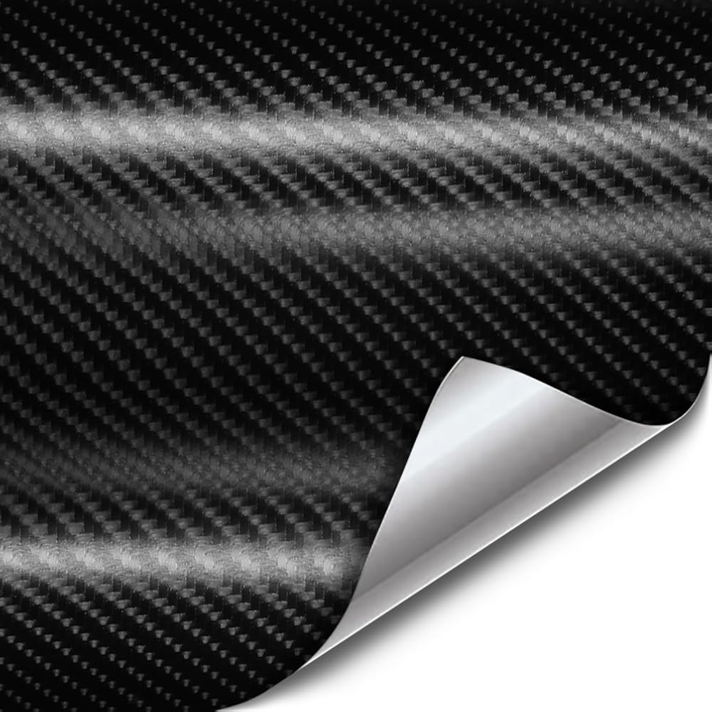 VViViD Black True R Carbon Fiber Vinyl Wrap Roll with Air Release Technology (15 Foot by 5 Foot)