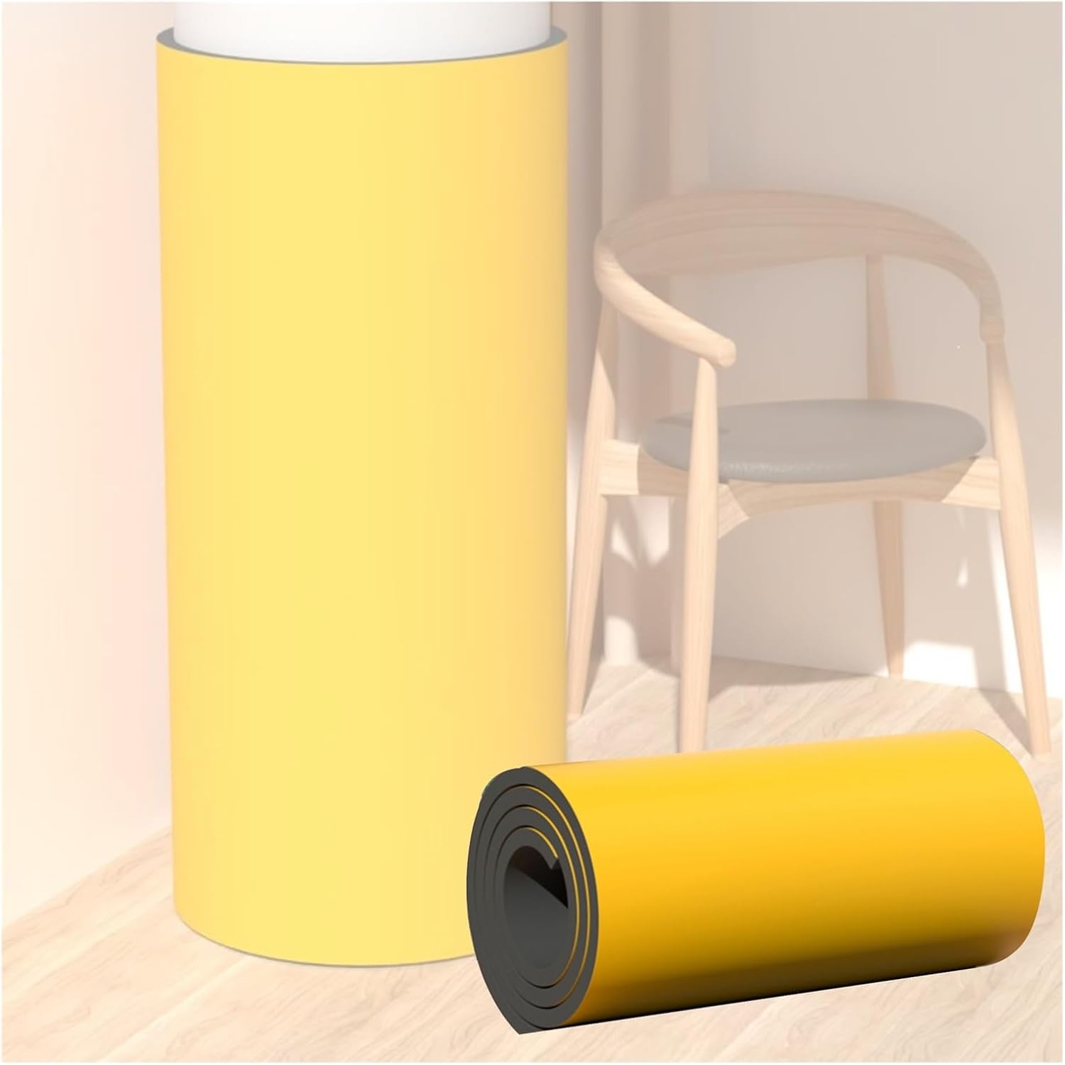 Garage Wall Protector, 0.39 Thick Warehouse Car Door Self Adhesive Foam Sheet, Soundproof Parking Protector Bumpers Guards (Color : Yellow-0.39, Size : 39.3x78.7in)
