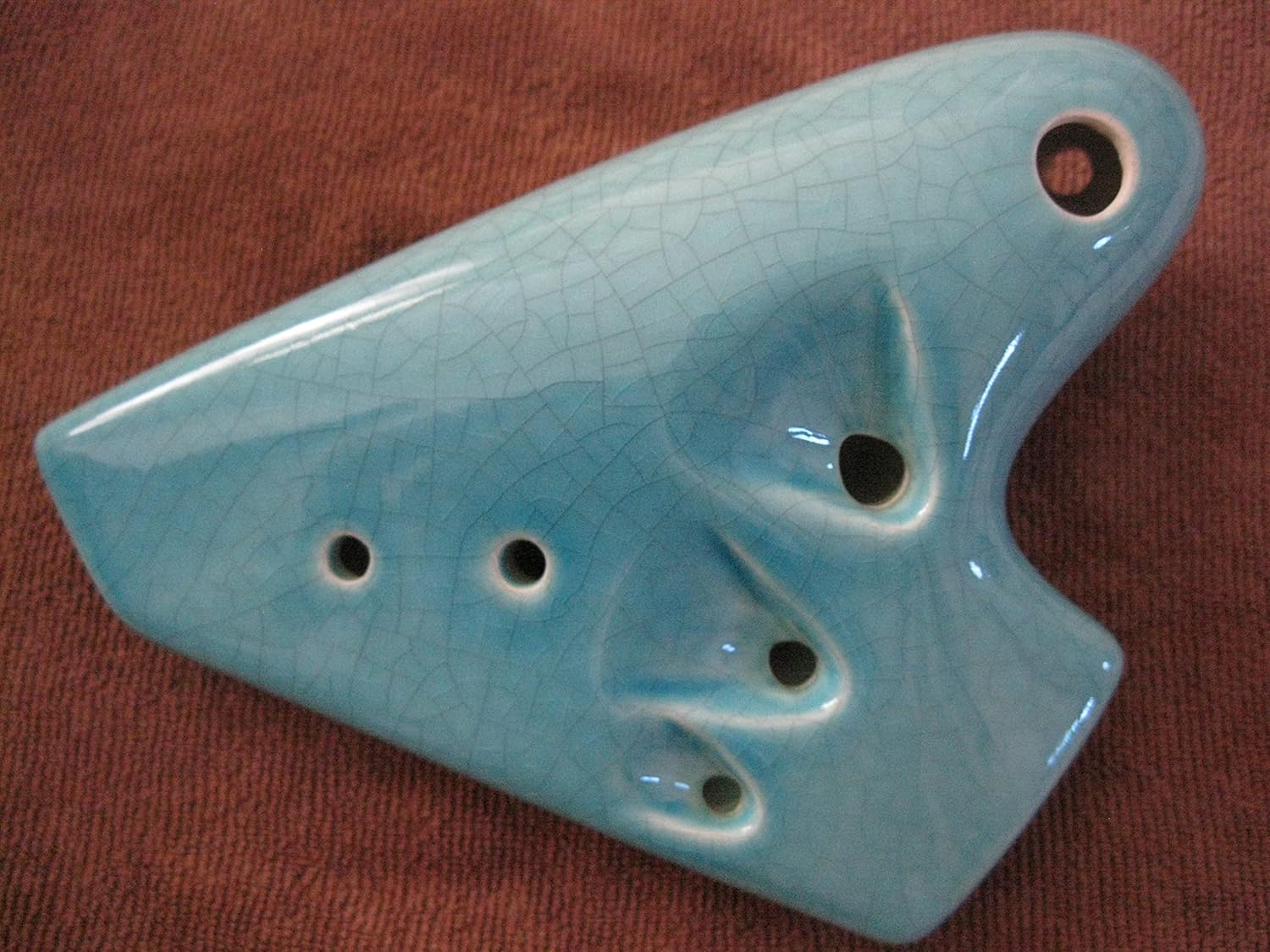 Utopia Ceramic Turquoise Blue Color/Pattern Alto C Key / 3 Octave Chromatic Range Ceramic Ocarina - High temperature Kiln Treated good Hardness Endurability