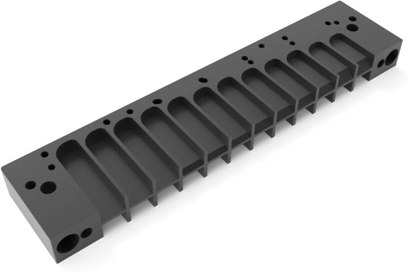 Harmonica-Accessories 12 Holes Chromatic Harmonica Comb for 270 /270D Deluxe Series Universal Metal Harmonica Aluminum Comb Useful (Color : Black)