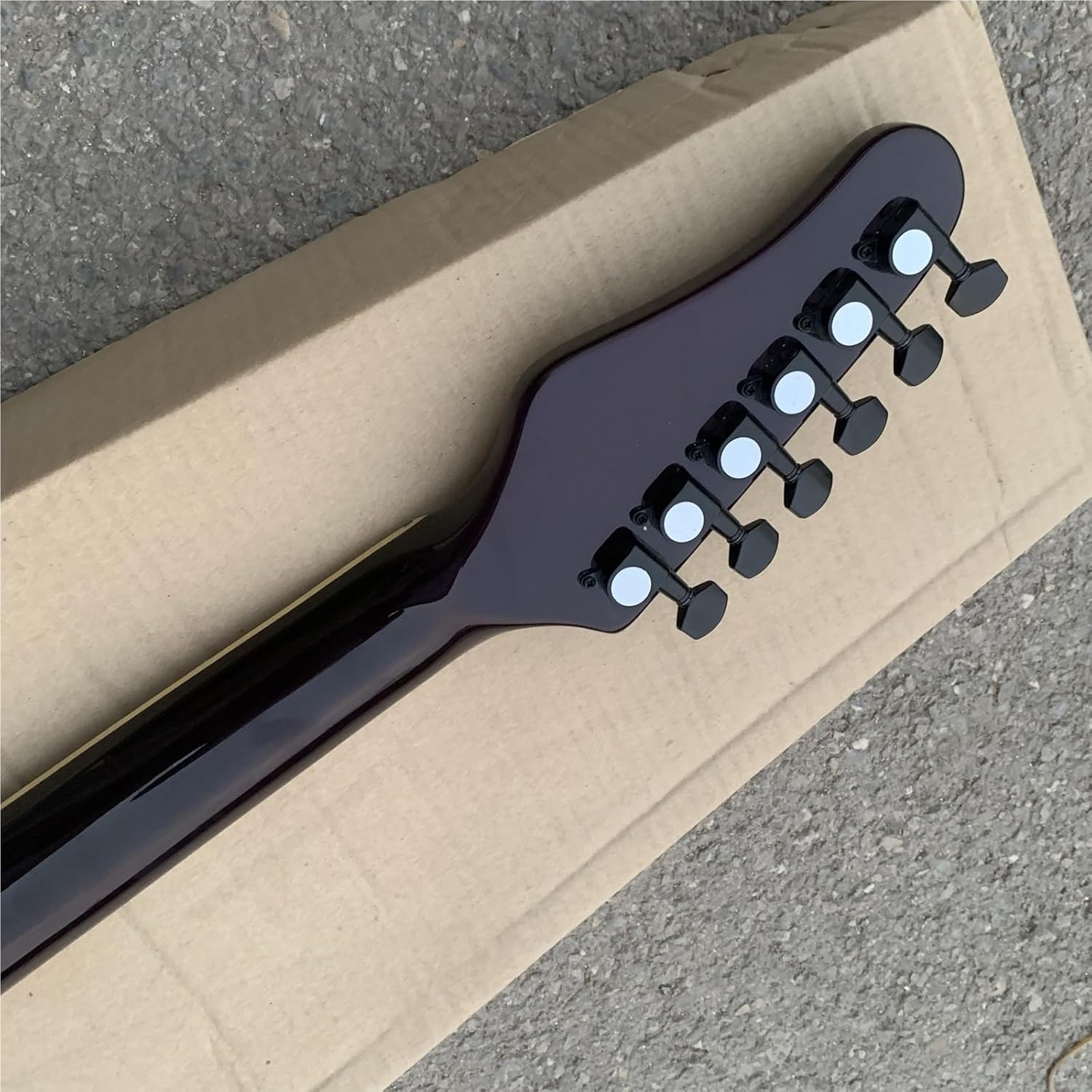 Beginner Electric Guitar Kits Transparent Purple Water Ripple One Piece Solid Wood Electric Guitar