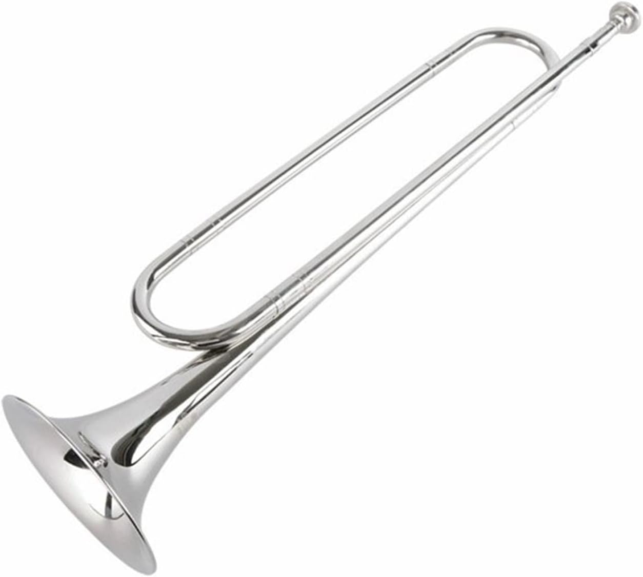 KESHUO Silver Youth Trumpet Junior Horn Big Horn C Key B Key/Silver Student Horn Drum Horn Team Horn Trumpets