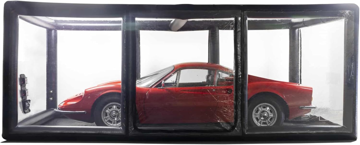 IN THE GARAGE - Ultimate Car Shield, Black - Inflatable Indoor Cover - Bubble Storage - Car Capsule - 22' / 6.7m