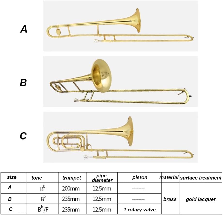 Alto Trombone in B-Flat, Performance-Level Western Instrument, Accurate Pronunciation, Transparent Tone, Professional Loudspeaker Material