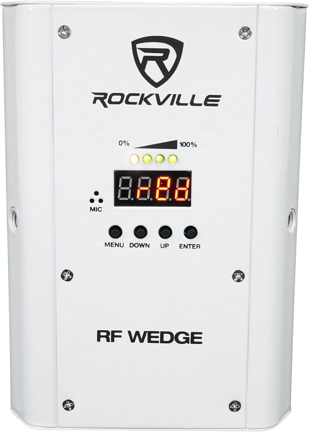 Rockville RF Wedge White 54W RGBWA+UV Battery Wireless DMX DJ Par Uplights with RF Remote, Portable and Customizable Lighting, for Events, 4-Piece
