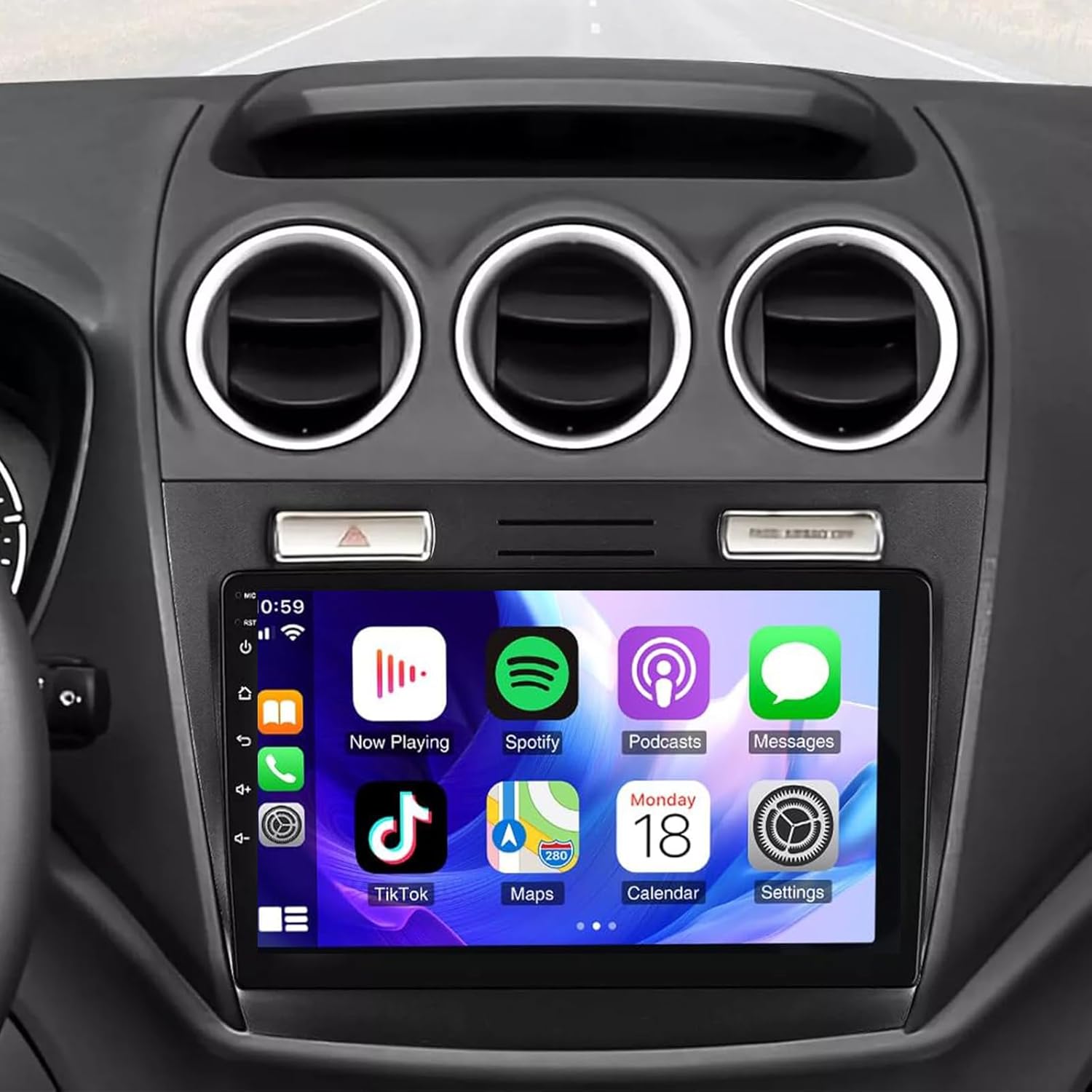 Car Stereo Radio Compatible for Ford Transit Connect 2010-2014,10'' Touch Screen Car Radio with Wireless Carplay Android Auto,2+32GB Wireless Carplay Radio GPS Bluetooth FM WiFi Backup Camera MIC