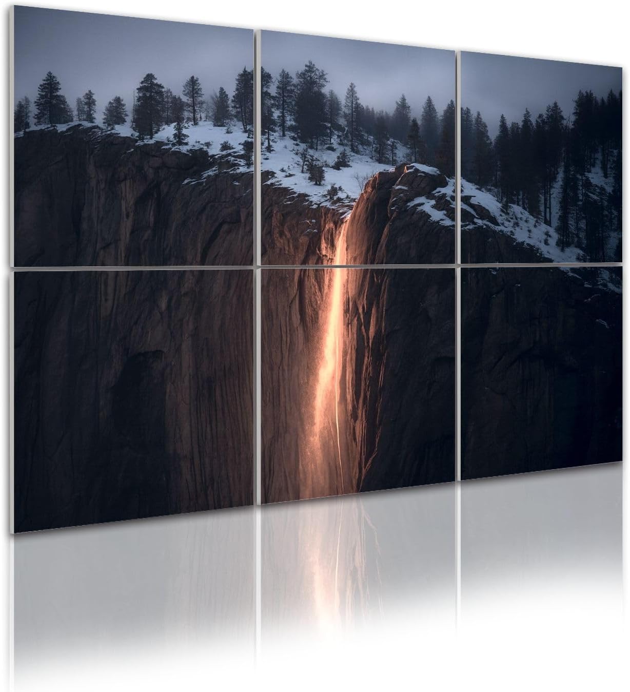 6 Pack Art Acoustic Panels Self Adhesive yosemite national parks horsetail falls annual firefall yosemite Decorative Soundproof Wall Panels Sound Absorbing Panel 48