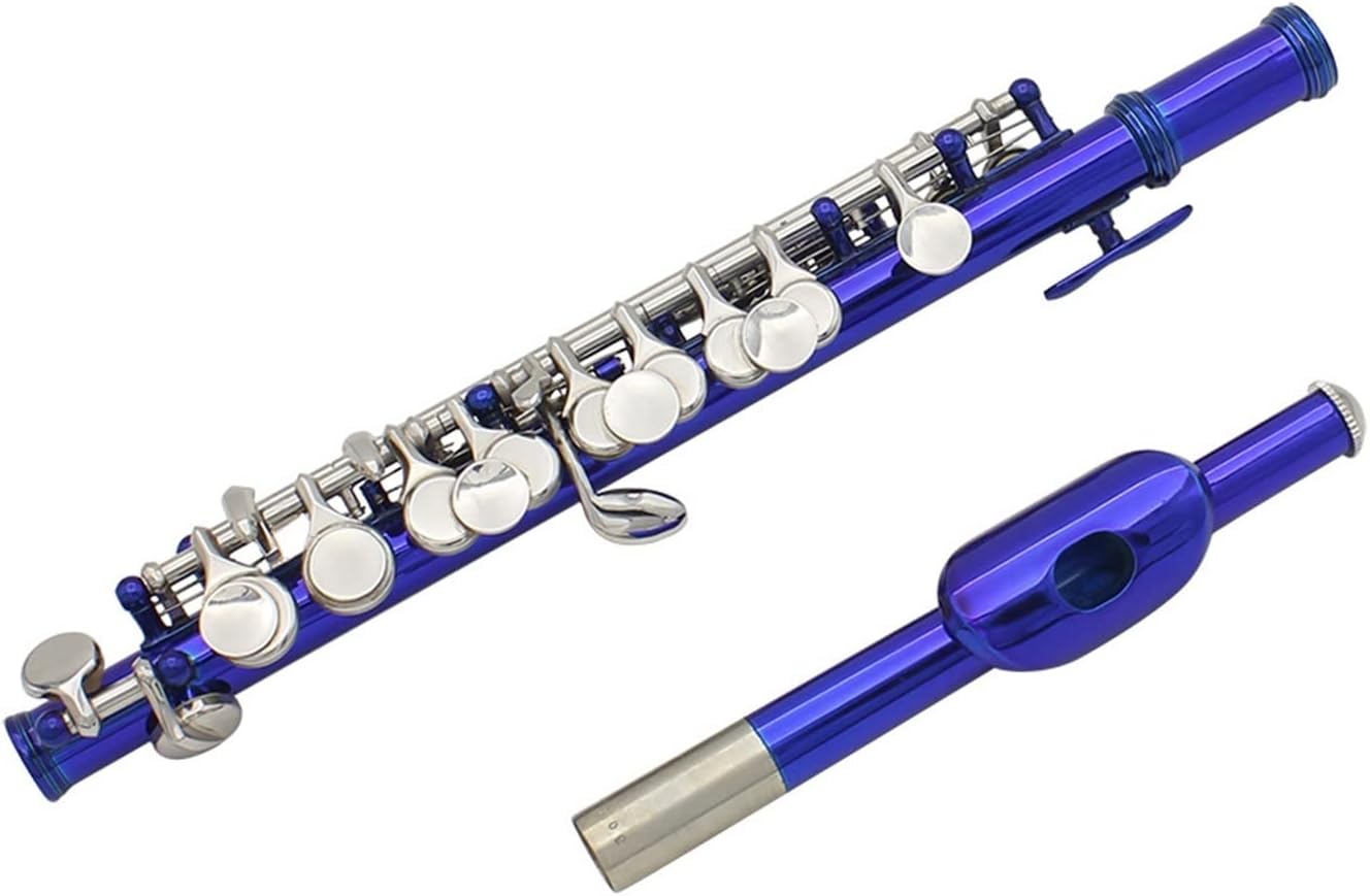 Flutes Musical Instrument Half-Size Flute 16 Holes with E Key Woodwind Instrument Half-Size Flute Cupronickel Tube with Box Musical Instrument (Color : 03)