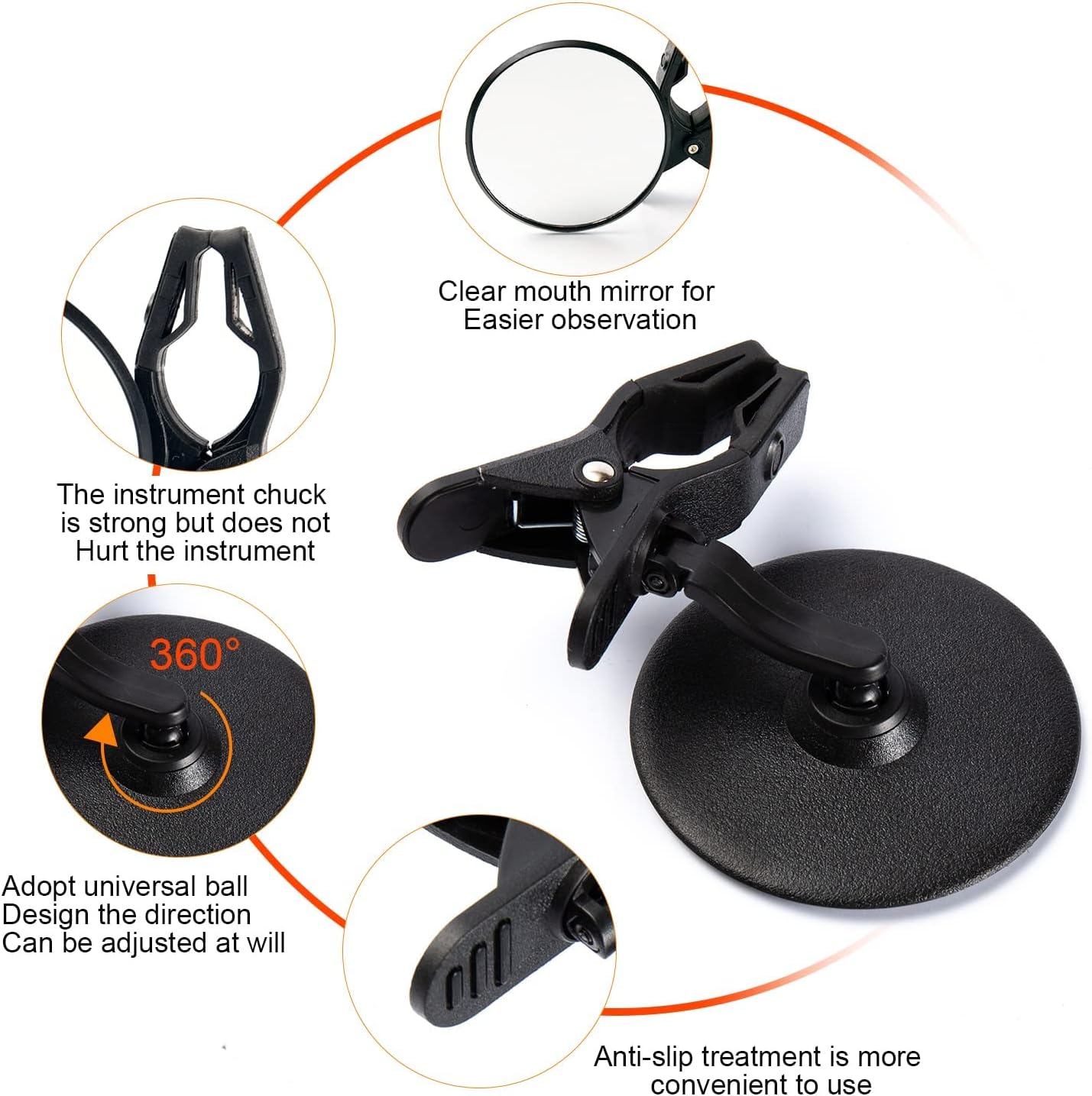 Professional Plastic Bb Trumpet Standard Trumpet Set for Student Beginner MirTra Small Embouchure Training Device Mirror For All Brass Instruments Adapted Trumpet,Trombone,French Horn,Euphonium,etc