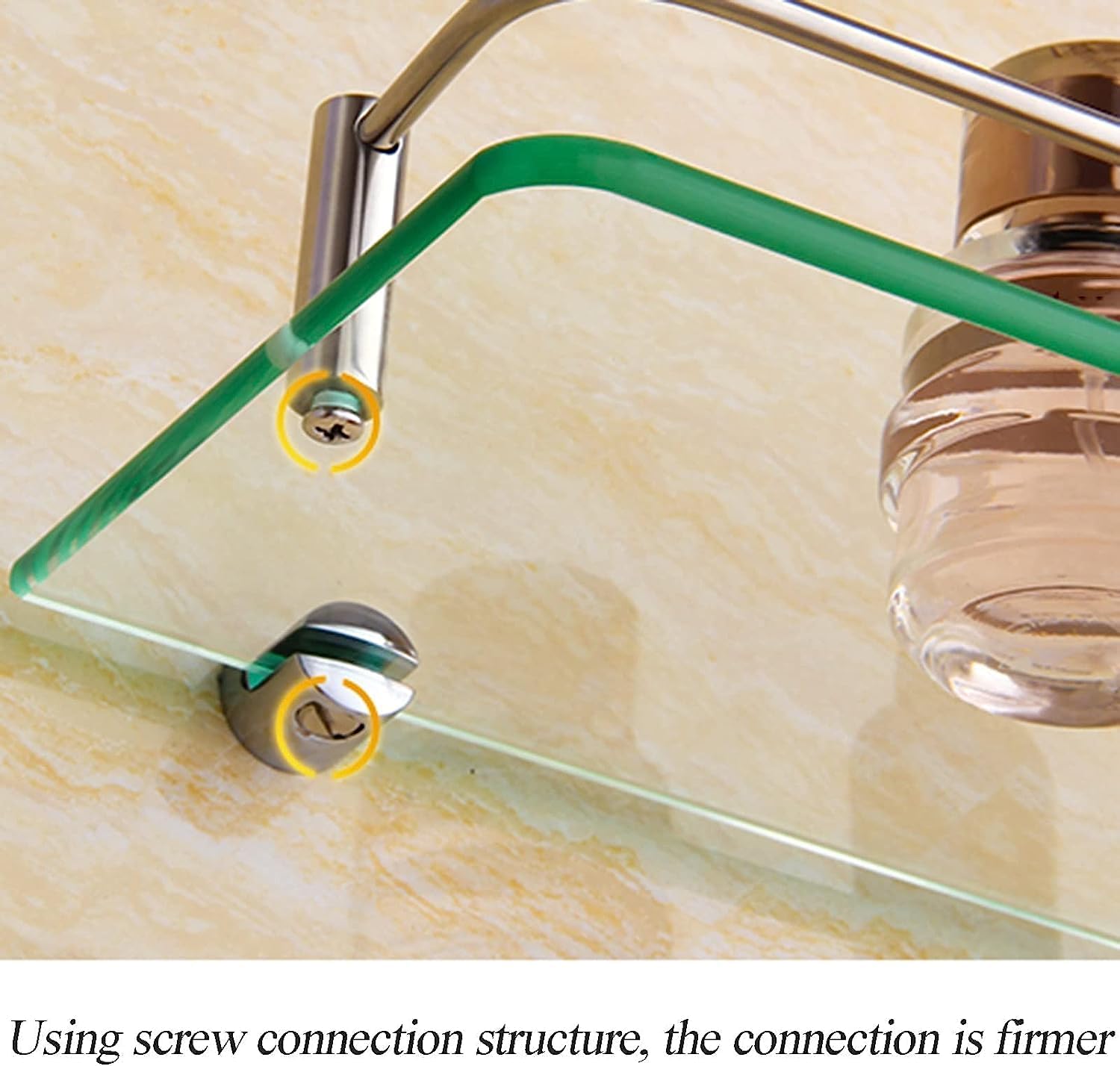 Xzeit Shower Shelves,Corner Shower Caddy, Wall Mount Stainless Steel Tempered Glass Rack, Shower Caddy ShelfShampoo Holder Organizer, Silver (Size : 60cm/23.6in) (Size : 60 (Size : 40cm/15.7in)