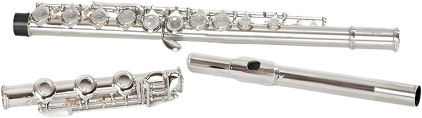 17-hole E-key Nickel-plated Silver Open-hole C-key Flute Performance Flute Woodwind Instrument