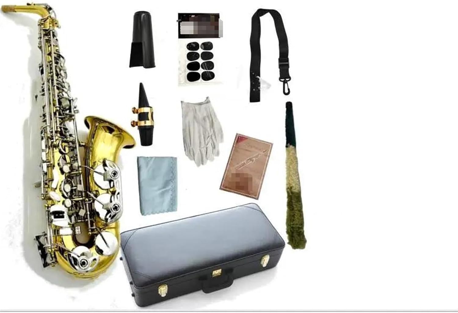 Woodwind Instruments Professional Instrument Eb Alto Saxophone Brass Lacquer Band Sax With Case (Color : MULTI)