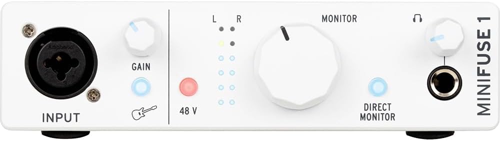 Arturia 800111 MiniFuse 1 Portable Single Input USB-C MIDI Audio Interface White (Renewed)