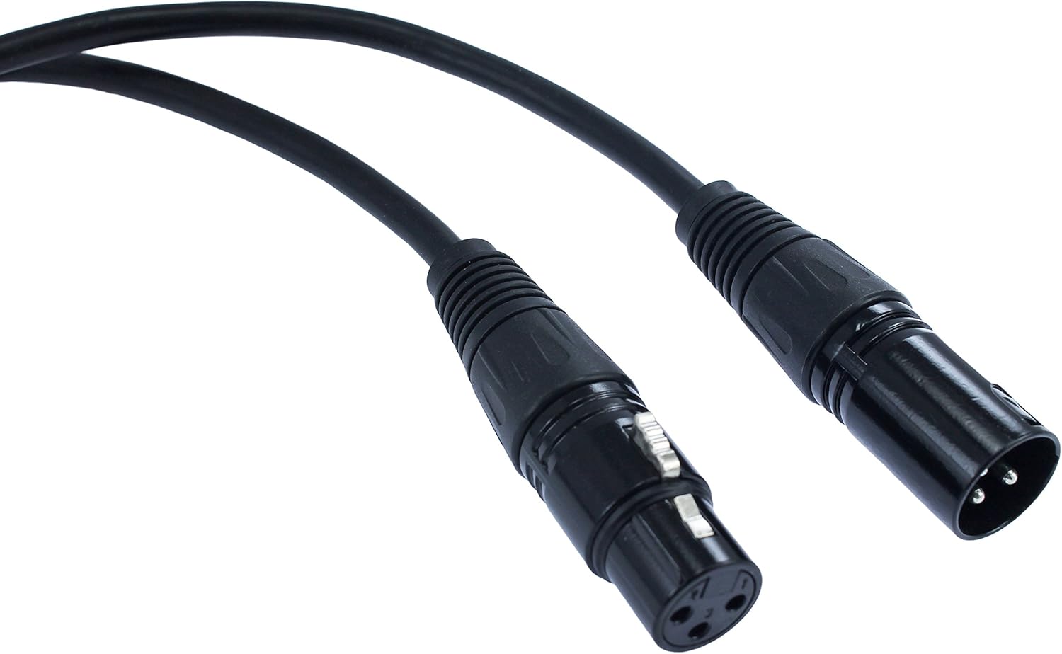 10 Pack 25 Foot 3 Pin XLR Mic Cable with Male to Female Connectors Microphone Audio Patch Cords Balanced Shielded