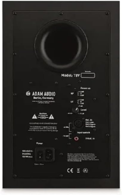 ADAM Audio T8V 8-Inch Powered Studio Monitor (2-Pack) Bundle with Isolation Pads (2-Pack) and FocusProAudio Cables (7 Items)