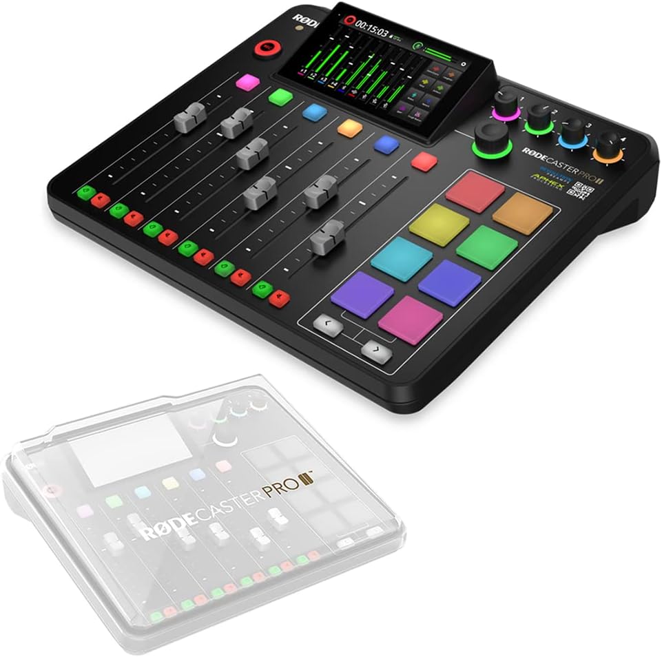 RDE RDECaster Pro II Integrated Audio Production Studio Bundle with RODECover II Polycarbonate Cover