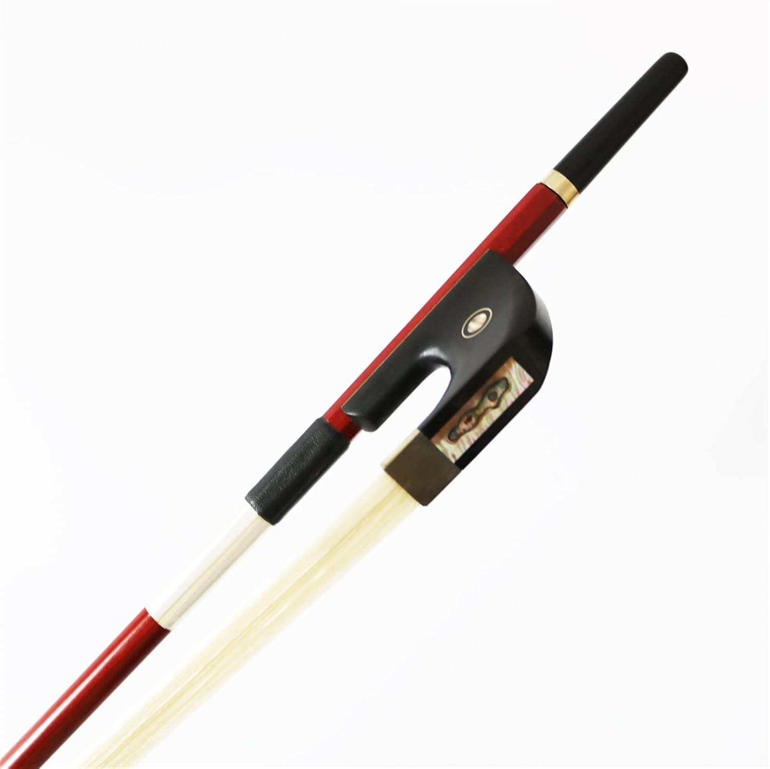 TSTS 4/4 Size Bass Bow Pernambuco Stick Natural Horsehair Ebony Frog Full Size Violin Bow