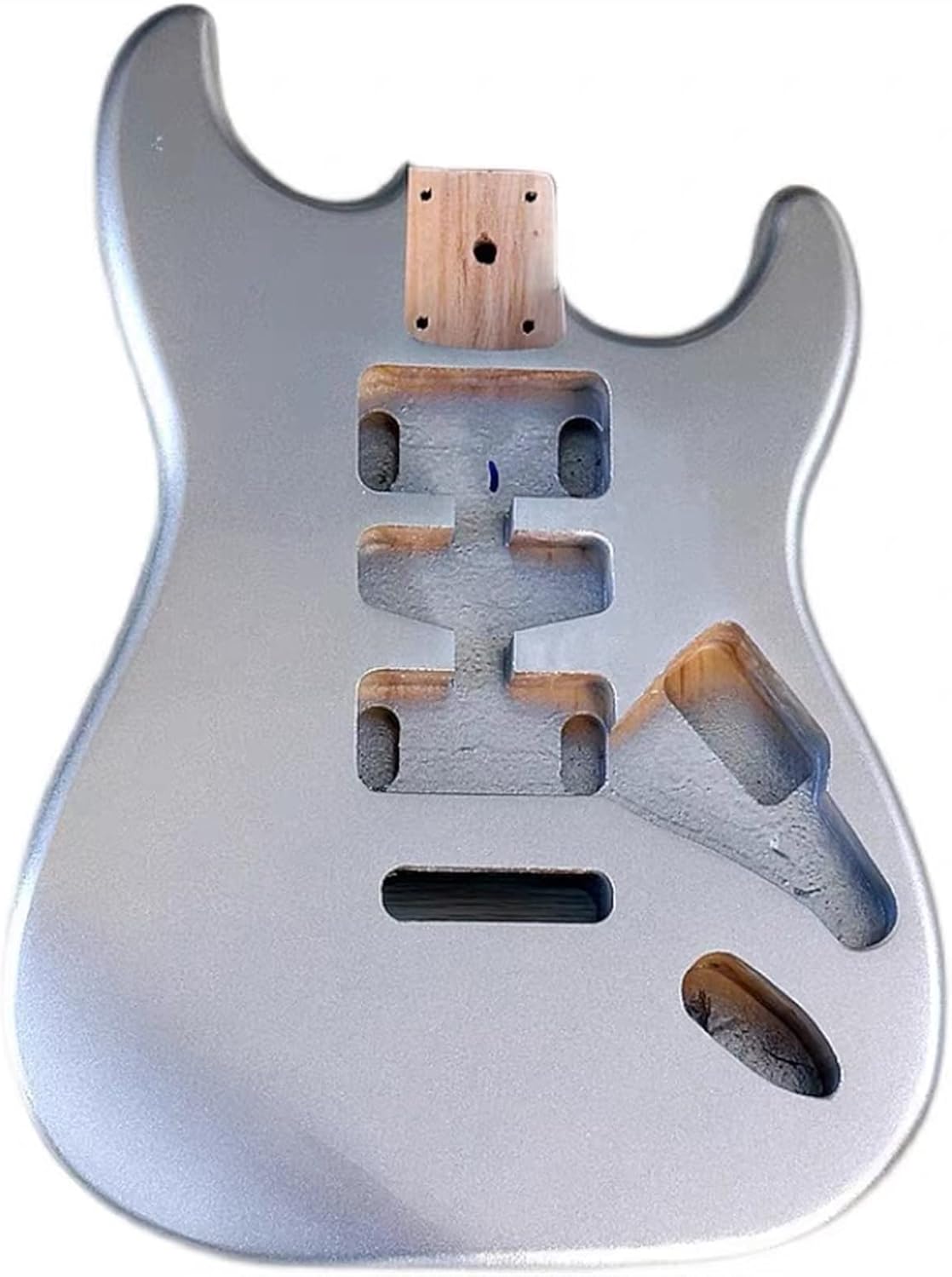 TSTS Alder Electric Guitar Body Finished Silver Color Standard Handmade Material DIY Kit Guitar DIY Accessory