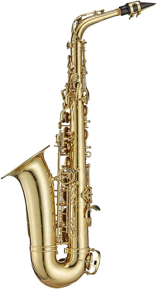Antigua Winds PowerBell Professional Eb Alto Saxophone(Yellow brass with lacquered finish/enlarged bell/new neck design/ergonomic design/hand engraving/ABS case)/WRAS4248LQ