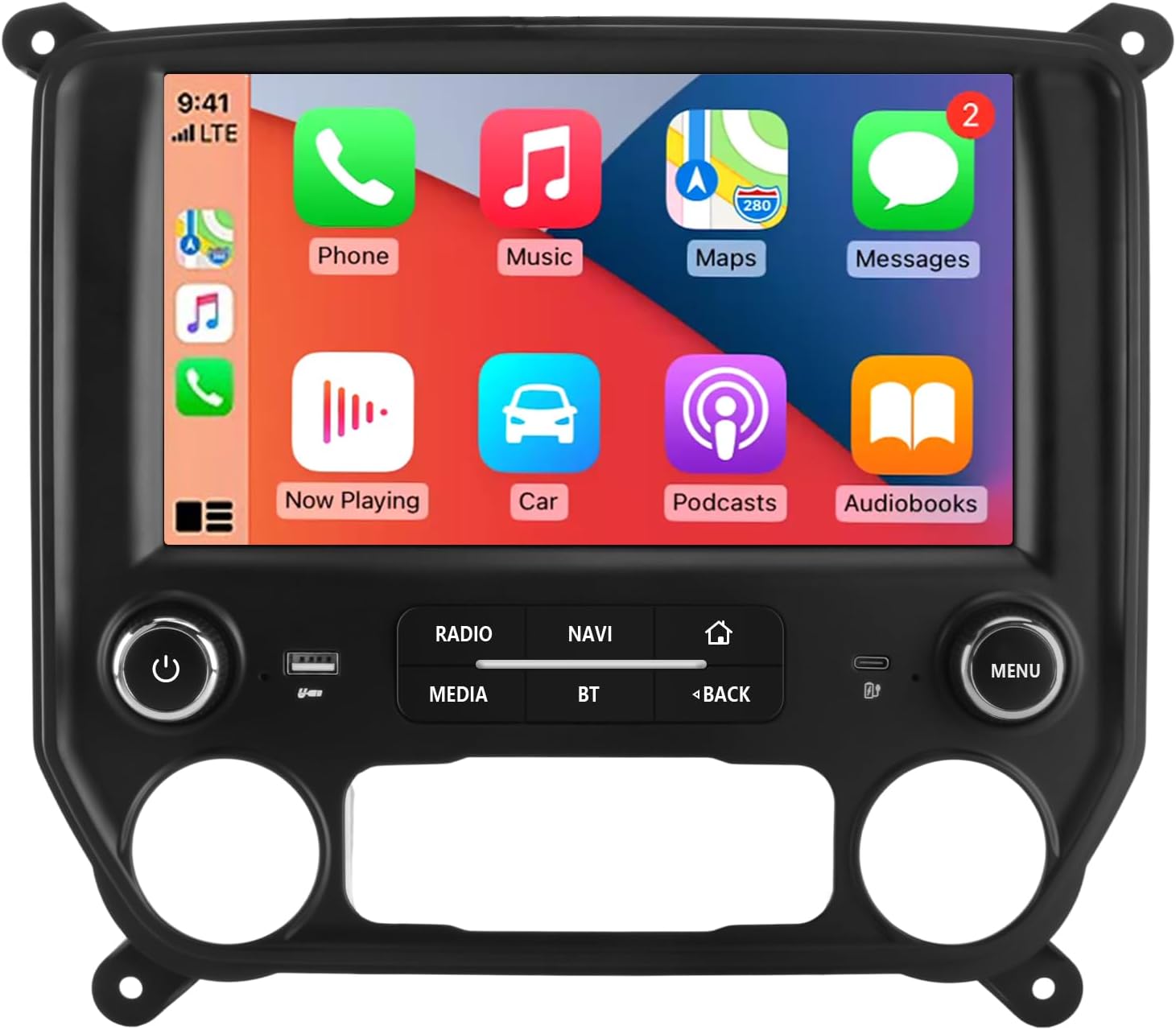 Junsun Android 13 Car Radio Stereo for Chevy Silverado GMC Sierra 2014-2018 with Wireless CarPlay Android Auto Bluetooth
