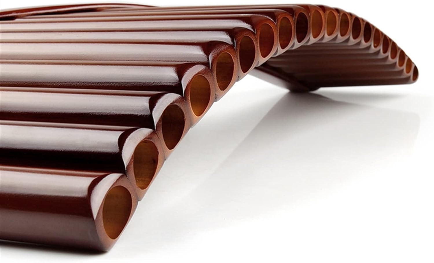 PanPipes Woodwind Instrument 20 Pipes Pan Flute E Key Folk Musical Instruments Brown Colour Woodwind Instrument Handmade