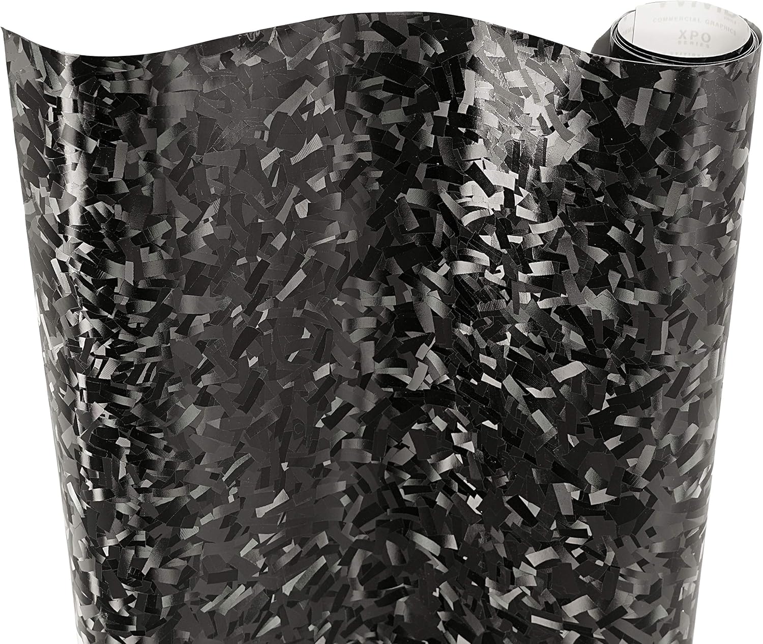VViViD+ Forged Composite Carbon Patternless Car Vinyl Wrap Roll (10ft x 5ft, Black)