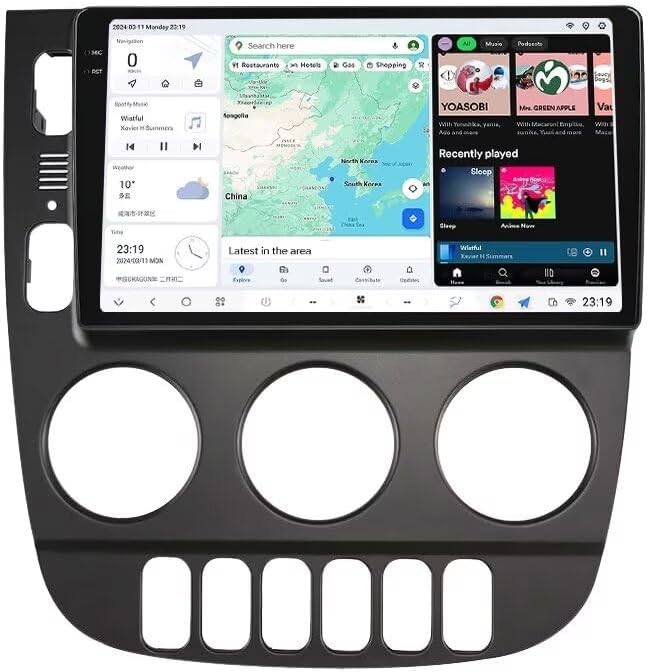 DUDUAUTO Android 10 Car Radio Stereo for Mercedes Benz ML320 1998-2002 Grey,Biorunn 9.5 Inch 2K QLED GPS Wireless Car-Play Android Auto Navi Head Unit DSP AMP,8GB RAM 256GB ROM